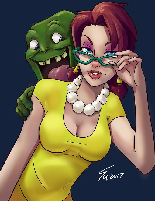 Janine Slimer Ghostbusters therealghostbusters pinup portrait Cartoons 90s 80s comics