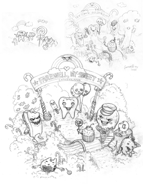 t-shirt shirt monster Food  cute animal vector Character funny creature pen ink sketch pencil watercolor
