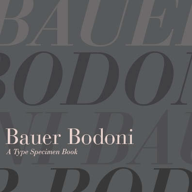 book type specimen bauer bodoni design InDesign adobe