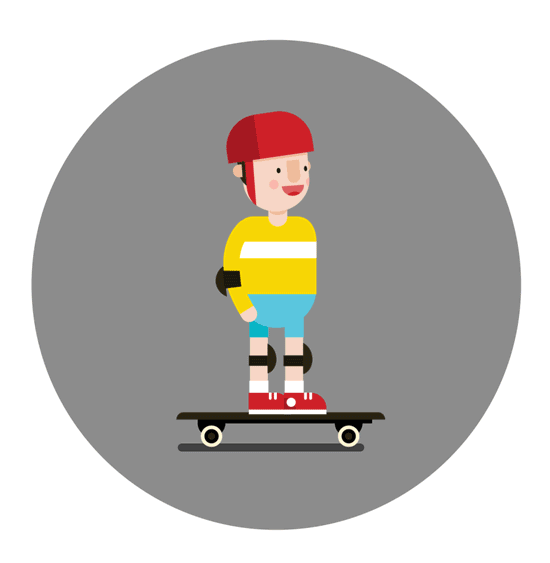 loop skater flat Illustrator