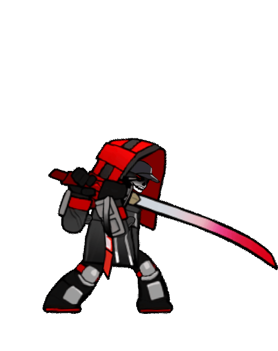 swordsman 2D Animation game design 