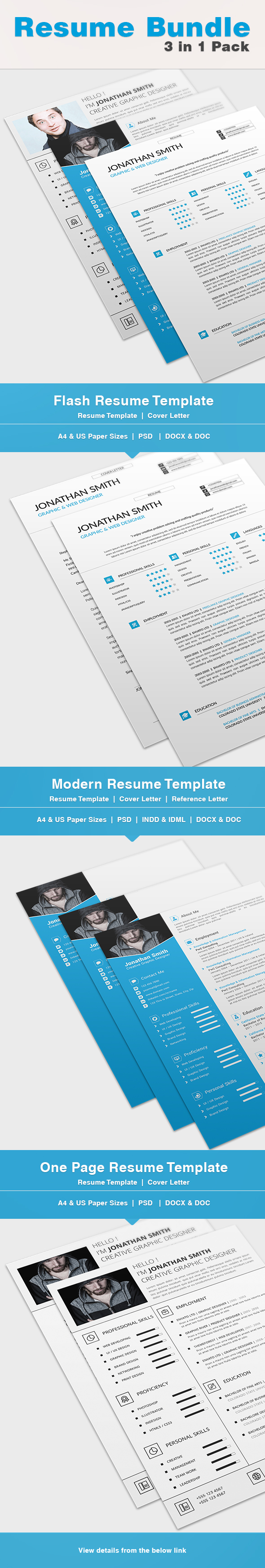 Resume resume bundle modern clean simple Maruf maruf studio professional fresh Minimal Resume Graphic Design Resume word psd InDesign