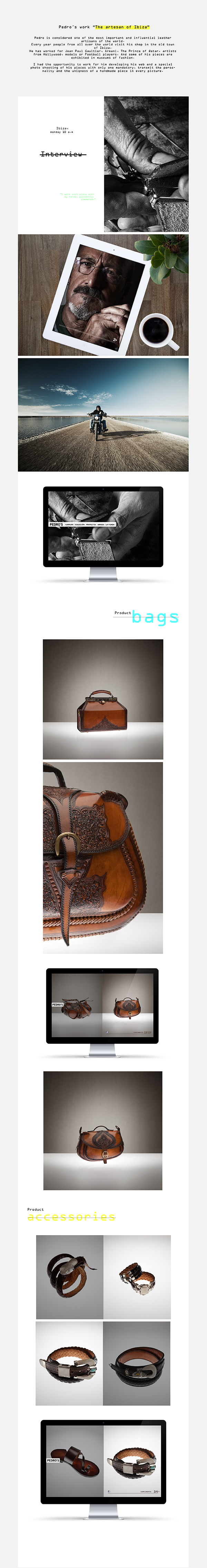 Web product handicraft bag accessories artisan ibiza leather