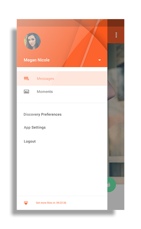 app tinder material design Web movil redesign concept UI Mockup monterrey