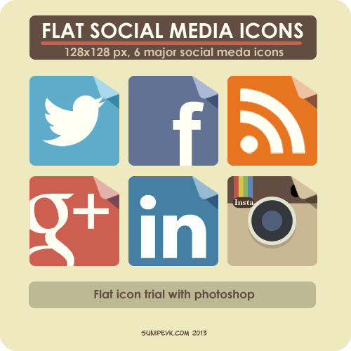 flat  icon  photoshop  sunipeyk  some  SOCIAL MEDIA