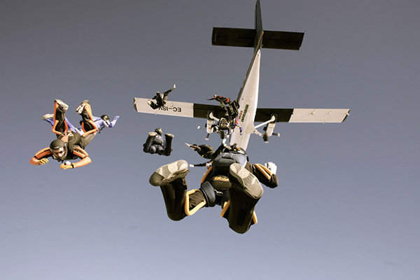 extreme Skydiving sport formation canopy freefall free fall skydive empuriabrava spain Pete Allum