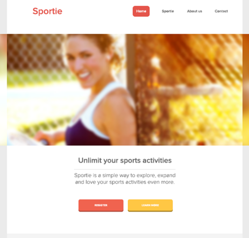 sports application Web Webdesign app clean nogradients