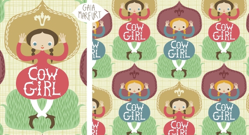 pattern children kids girls country folk Geometrical Stationery giftwrap wallpaper
