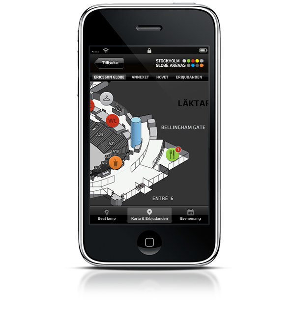 Stockholm Globe Arenas iphone app app Events iphone