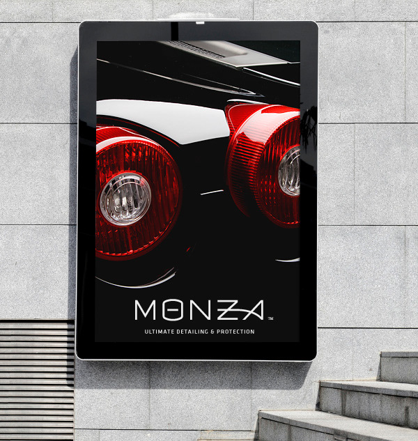 Corporate Identity logo system sign clean minimal car luxury Elite exclusive service detailing monza race