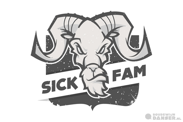 vector hip-hop goat logo Street