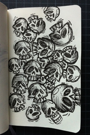 scribbles sketches moleskine cybe cybirds