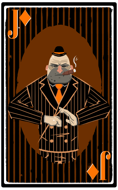 playing cards gangster mafia concept