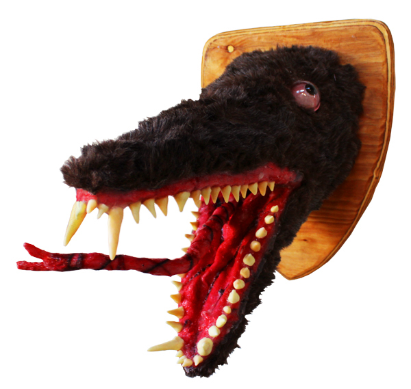 creature beast  tounge teeth trophy wall Fur saliva  alien mutant