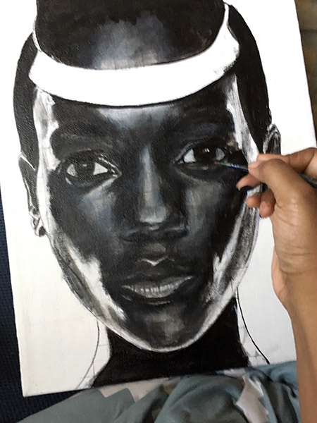 artist in austin texas visual artist designer black art ink black art on canvas black art woman Black Artists green pen and ink