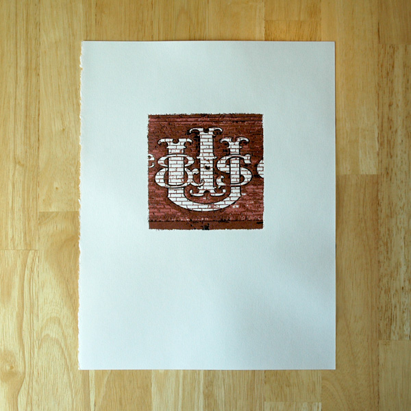 letterpress print Urban Signage