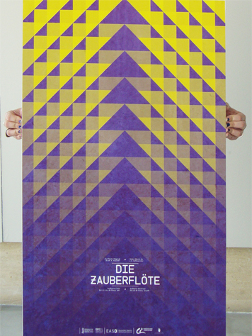 diseño promocional cartel poster programa de mano opera musica valencia triangulo LUZ Y OSCURIDAD