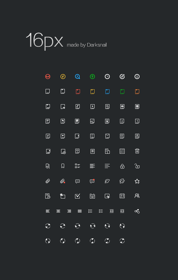 Simple Line Icons (Free PSD) 16px