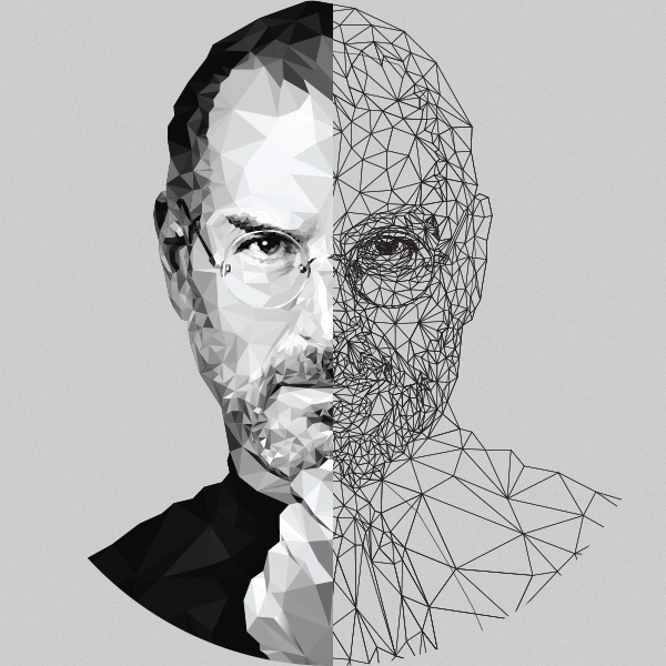 Low Poly polygraph Low Polygraph vector Steve Jobs steve Jobs