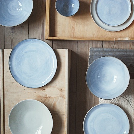 handmade Pottery ceramics  stoneware plate bowl dinnerware