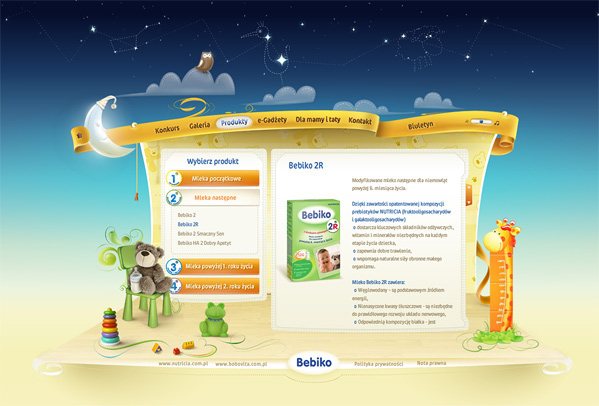 Website digital baby baby food nutrition strategy content design