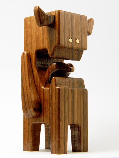 wood toy designer toy Urban toy carving hancrafted pepe smallstuffstudio