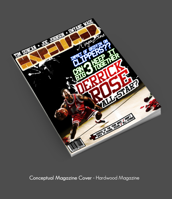 concept editorial graphic print conceptual NBA basketball Derrick Rose  tim duncan dwyane wade Magazine design