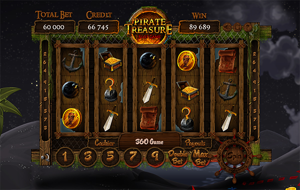 Pirate Treasure  Slot Game Mikibo singular Adjarabet icons ISO pirate night Island Ocean game Ps25Under25