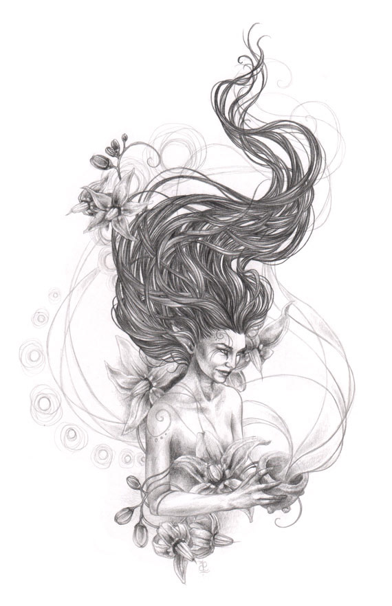 pencil graphite fantasy art fantasy portrait Drawing  Amelia Leonards