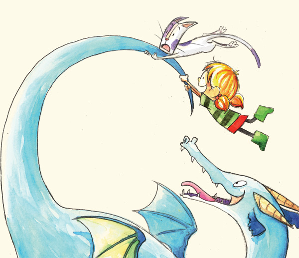 children's illustration Picture book watercolour kids book dragon monster