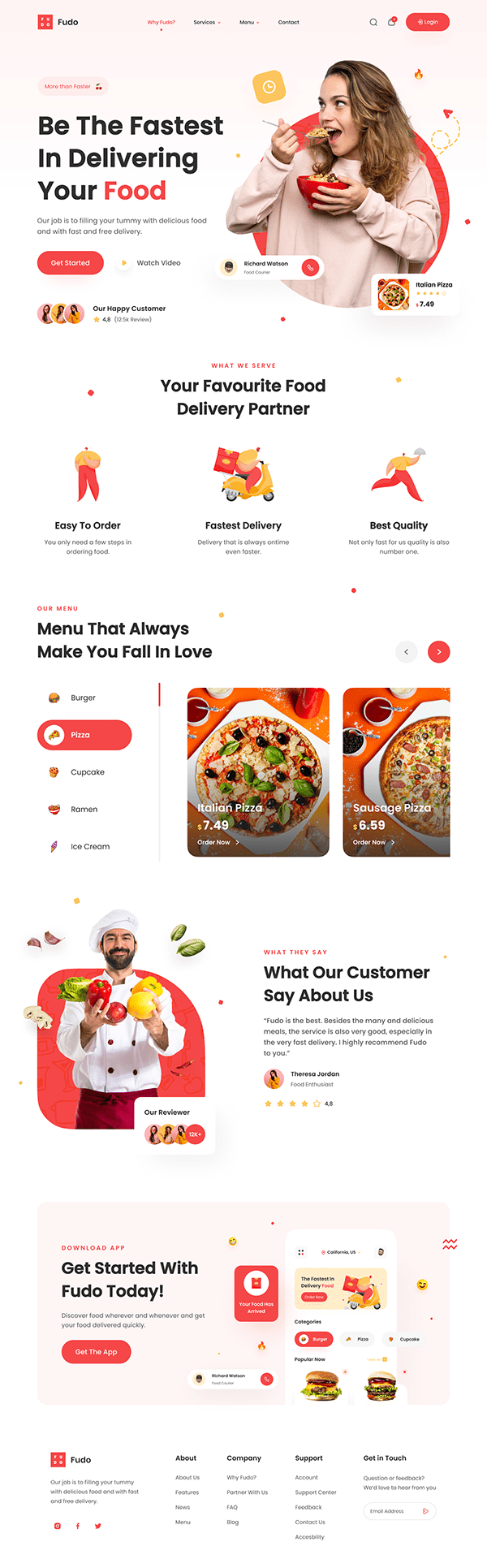 Food Delivery Landing Page
