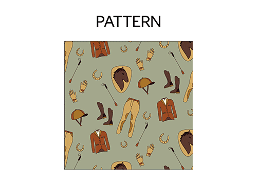 horse riding pattern horse riding print copy book stylish Retro brown colors