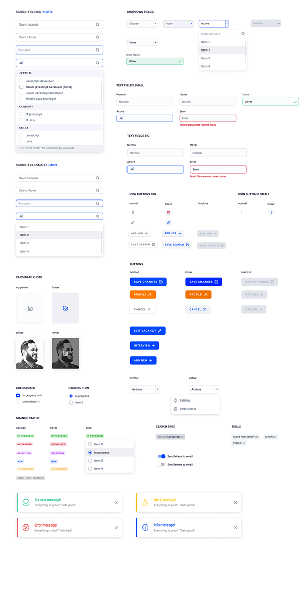 Day 5 - UI Kit for Recruiting CRM