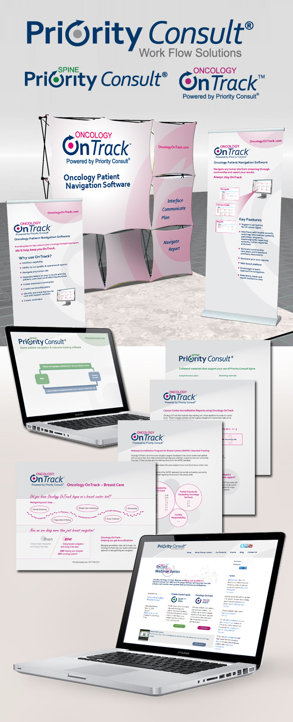 software medical Oncology spine breast patients tradeshow booth poster Display