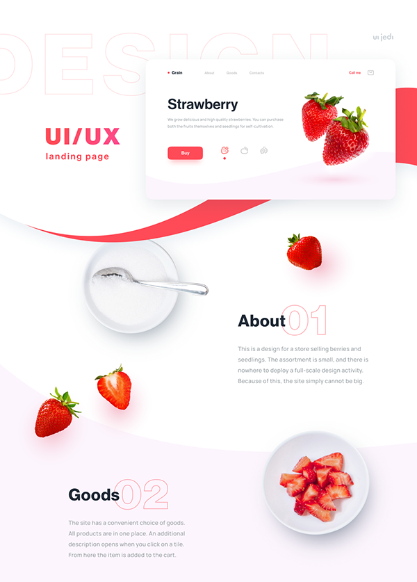 Landing page — Strawberry & Fruits selling | UI/UX