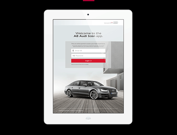 print Audi Website iPad foil emboss spot varnish a8 Audi A8