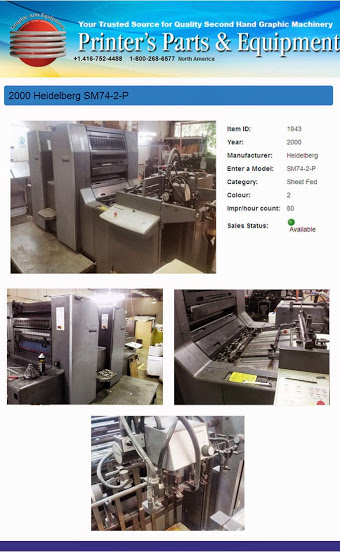 Used Heidelberg Presses Heidelberg Printing Equipment Printing Press Equipment