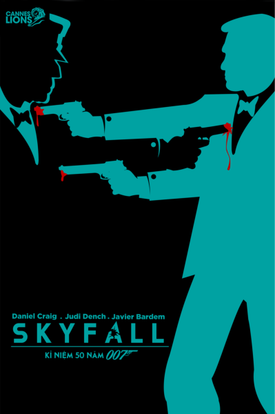 skyfall poster minimalist Gun Bond movie