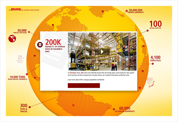 DHL  Map  globe pitch case studies information  facts