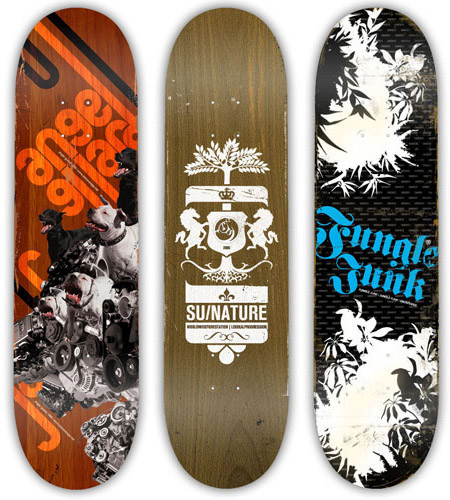 skateboard deck preview print