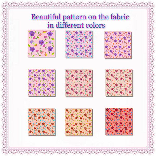 Floral multicolored patterns on clothes