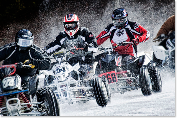 ice racing motor sports extreme sports winter ATV ice racing