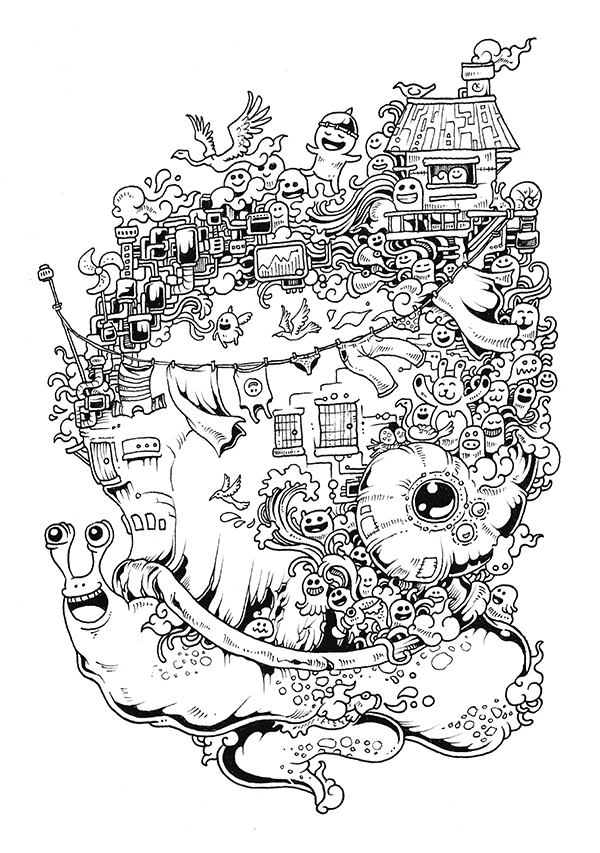 Download Doodle Invasion Coloring Book On Behance