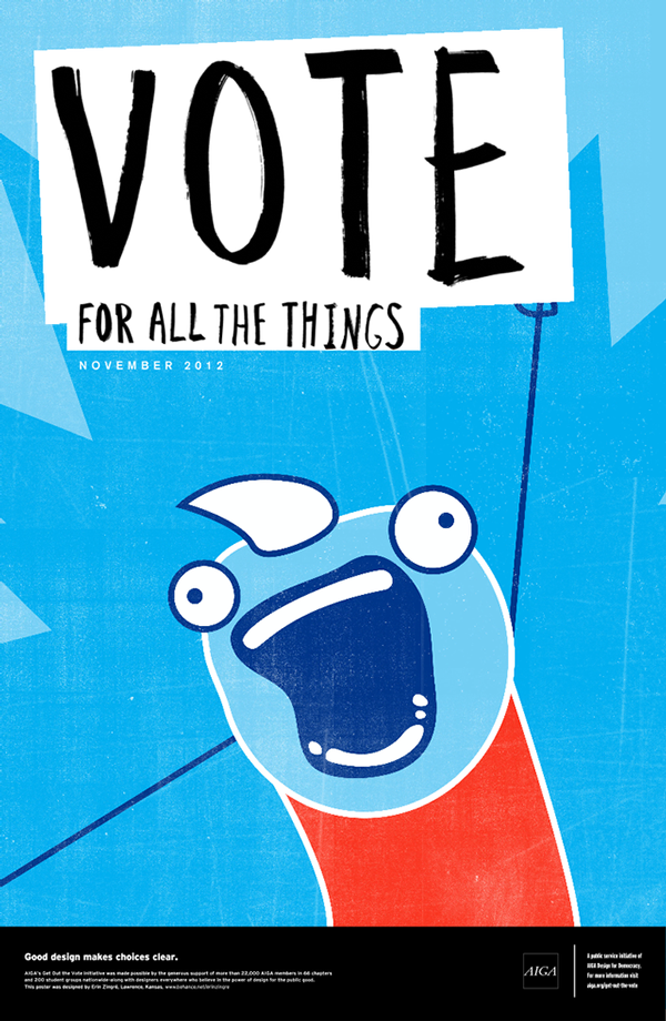 Vote out. Vote poster. Vote's out.