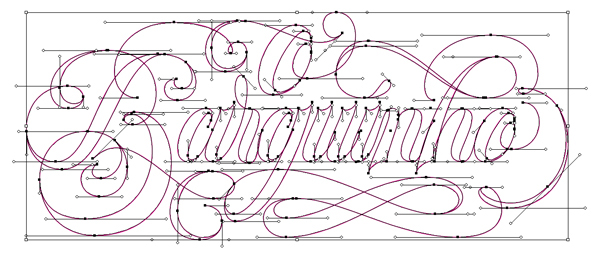 lettering bezier vector vector art Illustrator
