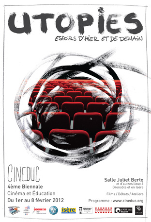 Cinema poster Program grenoble print Cinéduc festival utopie