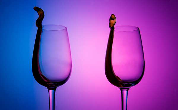 ink water high speed photography macro colors glasses wine glasses movement