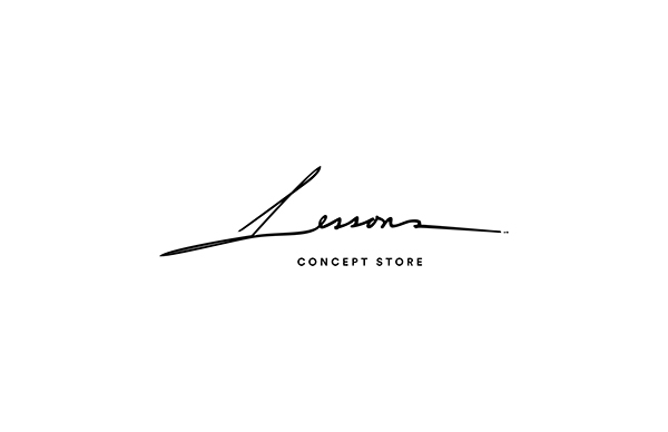 lessons lessons concept store Concept store laura pol Clean Design fashion branding boutique branding clean branding  fashion line branding