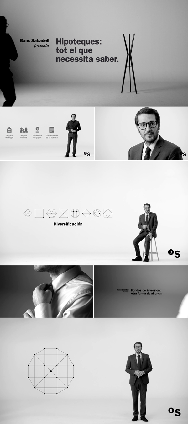 Manuel Lemus lemus banco sabadell Sofa Experience barcelona Bank Black&white infographics suit