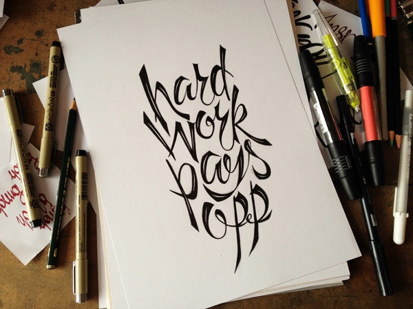 letters words graphic type inspiration girl art Marker brush lettering logo letter sketch